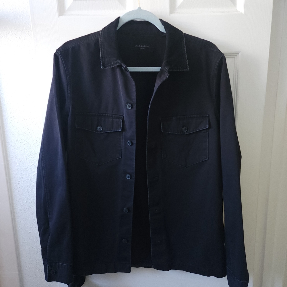 All Saints Men's Lancer Military Button-Up Shirt | Size Small